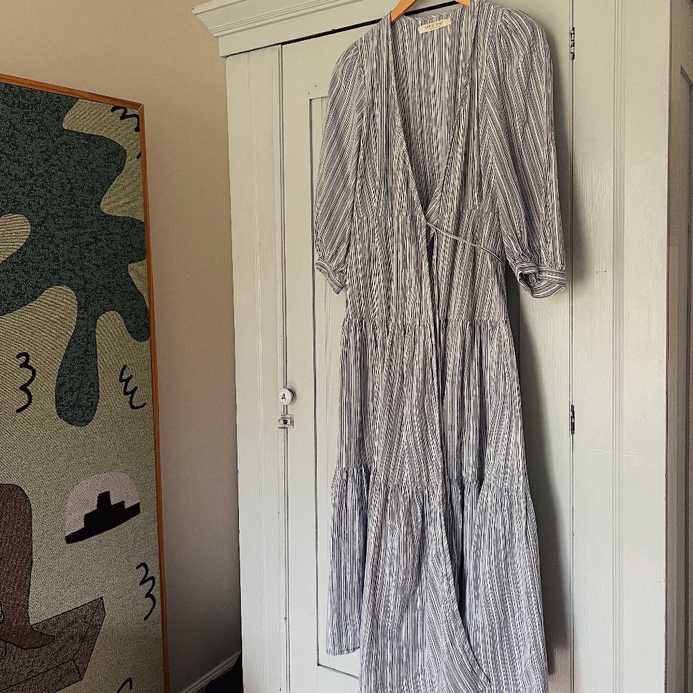 Christy Dawn - The Noah Dress In Washed Ocean Stripe - Small